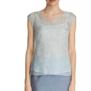 NWT Hugo Boss Ittop Cap Sleeve Silk Shell US 8